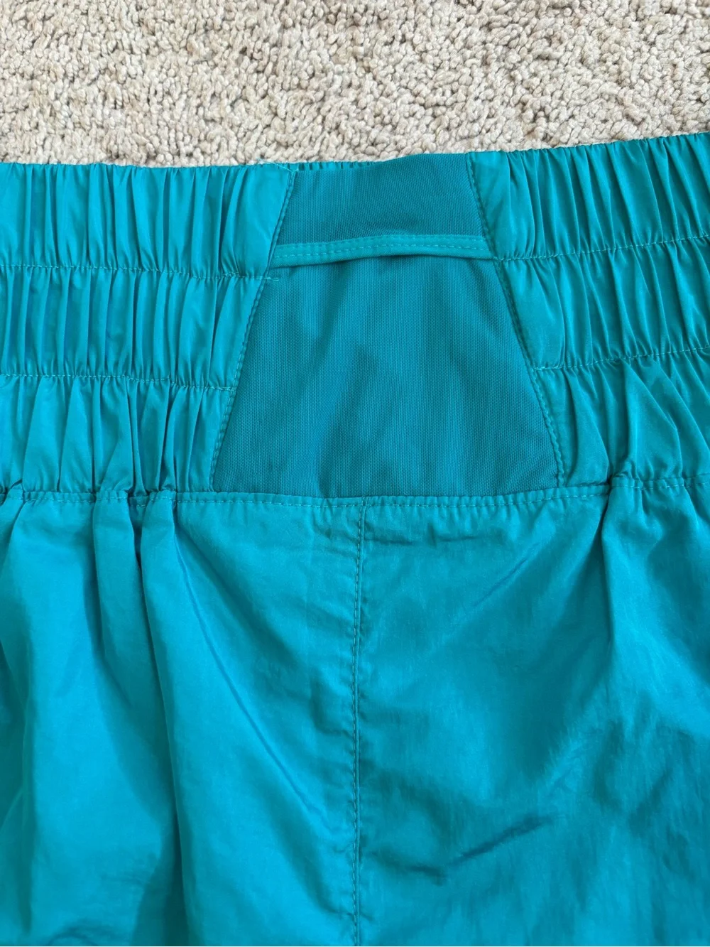 FP Movement by Free People Teal Athletic Shorts with Smocked Waistband, Women L